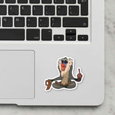 High Monkey Laptop Sticker